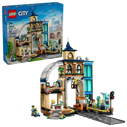60469 Конструктор детский LEGO City Центральный железнодорожный вокзал, 752 деталей, возраст 7+ - фото 1