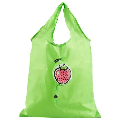 Сумочка складная с карабином Клубника (ПЭ) (35×40) (12-10422-YX-2) - фото 1