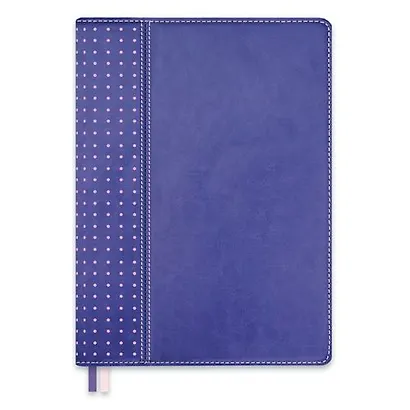 Ежедневник полудатированный А5 146*211мм 384стр. Сариф фиолетовый твердый переплёт 47565 - фото 1