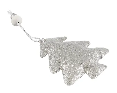 Новогоднее подвесное украшение Серебряная елка (ПВХ) (11x8) - фото 2