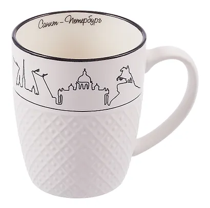 Кружка фарфор рельефная Санкт-Петербург - фото 3