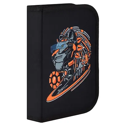 Пенал 1отд. "КИБЕР ЛЕВ" 13.3*20*3.5см, ПВХ, полиэстер, молния, полноцветная печать - фото 1