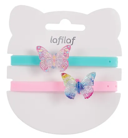 Набор парных браслетов Бабочки (силикон) (12-04407-B78) (Lafilaf) - фото 4