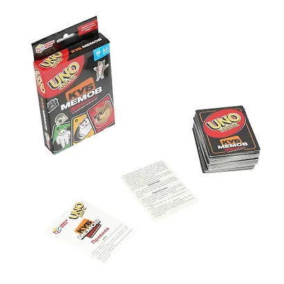 Куб мемов. UNO минута. Карточная игра. 92х130х22 мм. Умные игры в кор.100шт - фото 2