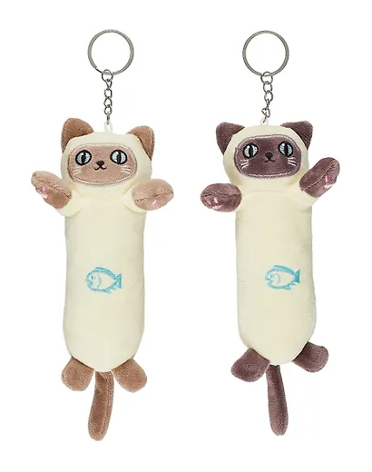 Брелок Котик сиамский-обнимашка (текстиль) (16см) в ассортименте - фото 4