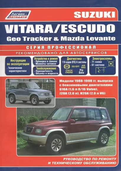 Suzuki Vitara / Escudo. Модели 1988-1998 гг. выпуска. Устройство, техническое обслуживание и ремонт (черно-белое издание) - фото 1