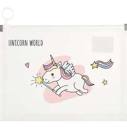 Папка на молнии «Unicorn world», А5 - фото 4