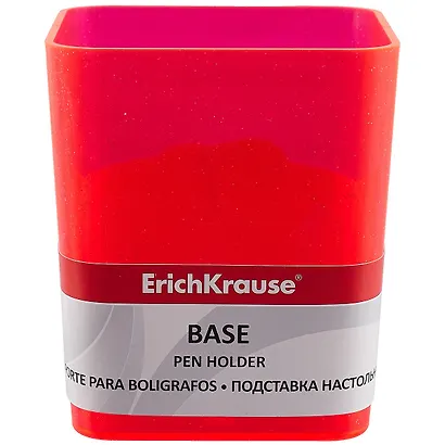 Стакан для пишущих принадлежностей Base, Glitter, пластик, розовый - фото 2