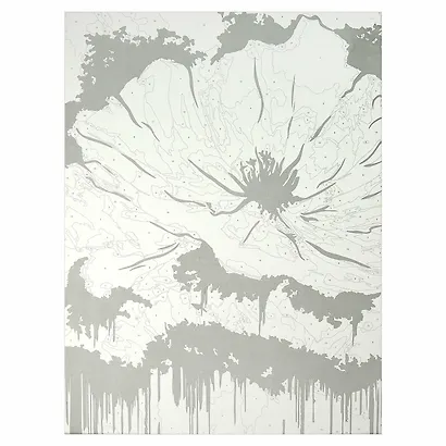 Картина по номерам с поталью "Цветок" 30х40 см - фото 4