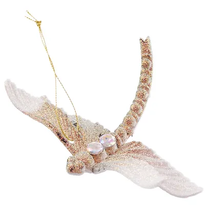 Новогоднее подвесное украшение Золотая стрекоза (полистирол) (12,5х10) - фото 4