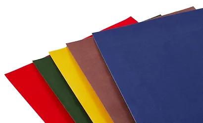 Картон цветной 5 цветов, 5 листов А4 "Девочка с зонтом" бархатный, в папке - фото 6