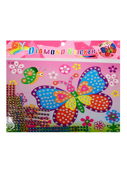 Аппликация стразами Бабочка А4 (15-01248-D06) - фото 1