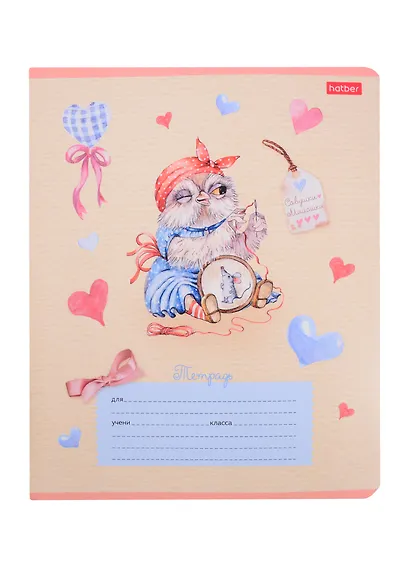 Тетрадь в линейку Hatber, "Совушки-милашки", 12 листов, в ассортименте - фото 6