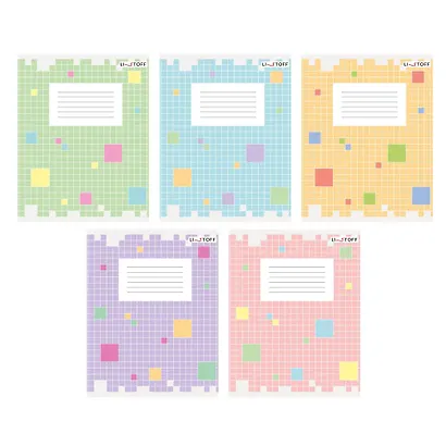 Тетрадь в клетку Listoff, "В клетку (Универсальная плашка)", 18 листов, в ассортименте - фото 1