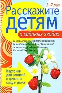 Расскажите детям о садовых ягодах. Карточки для занятий в детском саду и дома. - фото 1