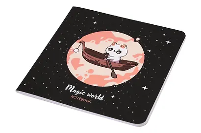 Записная книжка 170*170мм 40л "Magic world", soft-touch ламинация, тиснение фольгой, скоба - фото 2