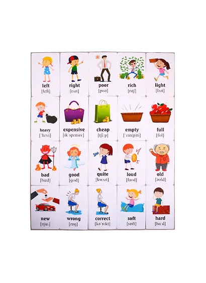 Учим английские слова. Развивающие карточки "My Adjectives / Мои прилагательные" - фото 2