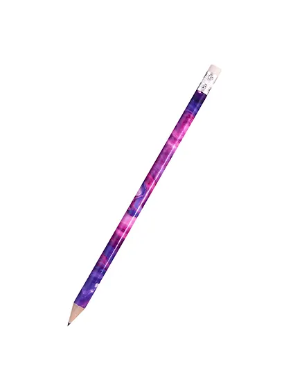 Карандаш Colorful style violet, чернографитный HB с ластиком - фото 1