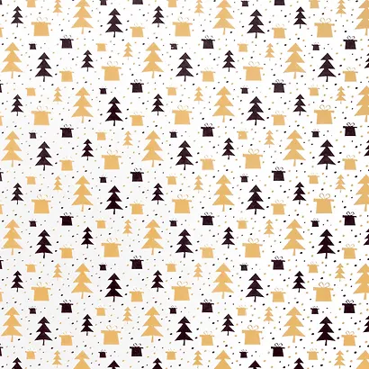 Бумага упаковочная 70*100см "Black.Gold.Whitel" НГ,инд.уп., ассорти - фото 6
