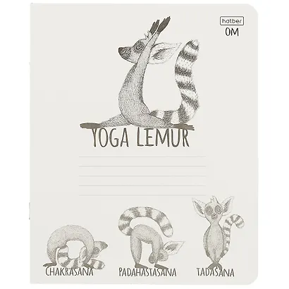 Тетрадь в клетку Hatber «Animals Yoga» в ассортименте, 24 листа - фото 1