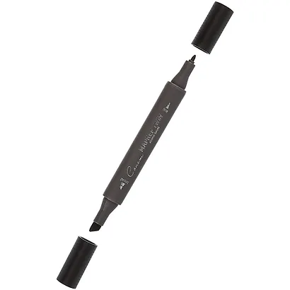 Маркер художественный "Сонет" черный, двухсторон., тонк. и широк.долото, Сонет - фото 2