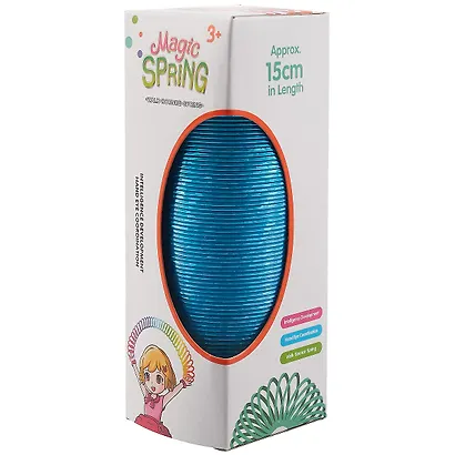 Головоломка Пружинка металлик тонкая пастельная (15см) (коробка) (12-02017-A9878) - фото 3