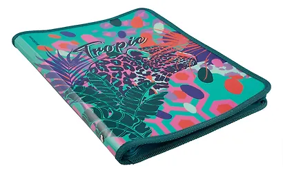 Папка для тетрадей A4+ "Tropical" молния с трех сторон, пластик, Erich Krause - фото 4