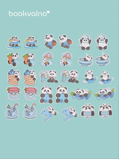 Набор стикеров Панда 4 - фото 2