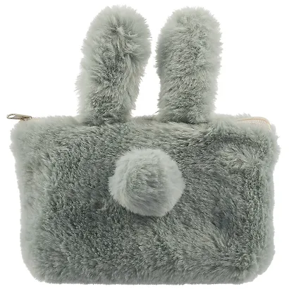 Косметичка на молнии Кролик (иск.мех) (21х12) (ПВХ бокс) - фото 5