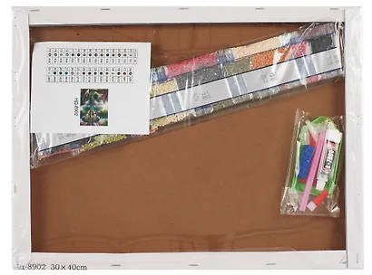 Алмазная мозаика. Классическая, подрамником, с полным заполнением."Сад бесконечной любви" 30х40, 30 цветов - фото 4