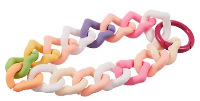 Брелок Цепь-сердечки разноцветные (ПВХ) (9см) (12-4308-202412-K35) - фото 4