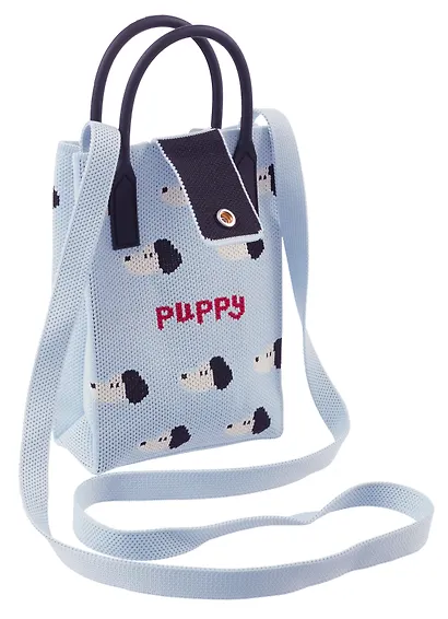 Сумочка вязаная с застежкой Собачки Puppy (12х18х6) (текстиль) - фото 3