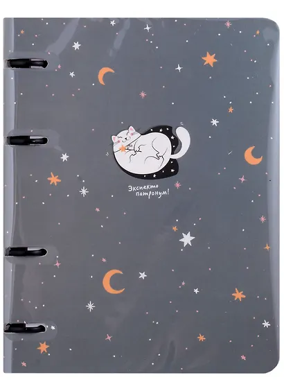 Тетрадь на кольцах в клетку Be Smart, Mur-Mur, 120 листов, серая - фото 1