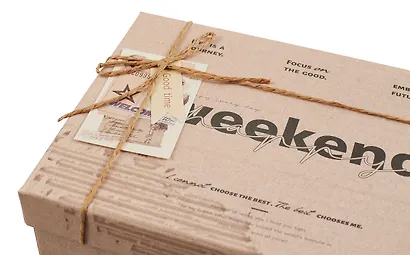 Коробка подарочная "Weekend" 21*14*8.5см, картон - фото 3