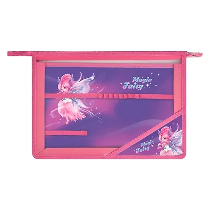 Папка для труда А4 "СКАЗОЧНЫЕ ПРИНЦЕССЫ" 33*23см пластик, молния, внутр.блок для канц.принадлежностей - фото 2