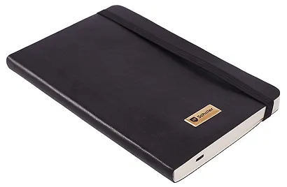 Записная книга А6 80л лин. "Elegance" черная, инт.переплет, Schiller - фото 2