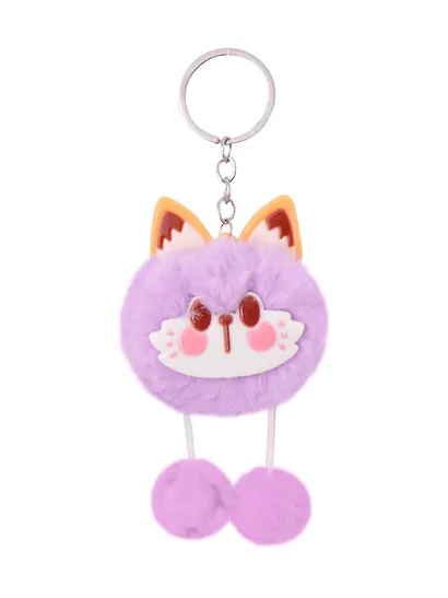 Брелок-помпон Лисичка (искусственный мех) (10 см) - фото 4