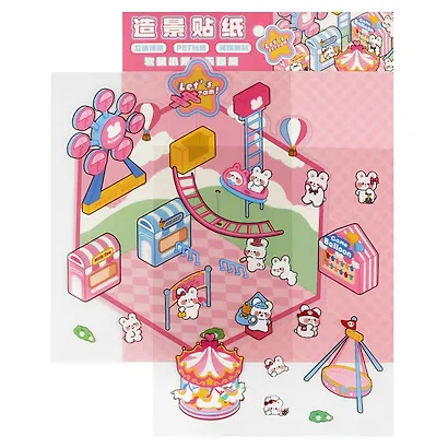 Набор наклеек с полем для создания миниатюрных сцен, размер 150х125 мм - фото 2