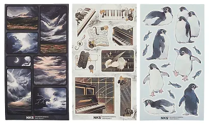 Книга для записей А5 120л тчк. "Joy Book. Thunder sky feat. NKS" иск.кожа, тв.переплет, ляссе, резинка, наклейки, инд.уп. - фото 5