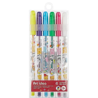 Ручки гелевые Art idea, 6 цветов 1 мм - фото 1