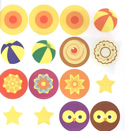 Большие кружочки. Многоразовые наклейки. Выпуск 6 - фото 3