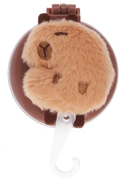 Расческа складная с зеркалом Капибара (пластик, плюш) (7см) (12-3005A-3) (Lafilaf) - фото 3