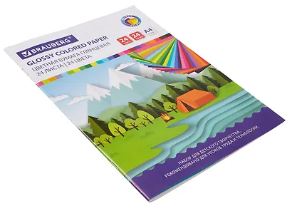 Бумага цветная 5 цветов, 5 листов А4 бархатная, самоклеящаяся, в папке, 110 г/м2, Brauberg - фото 2