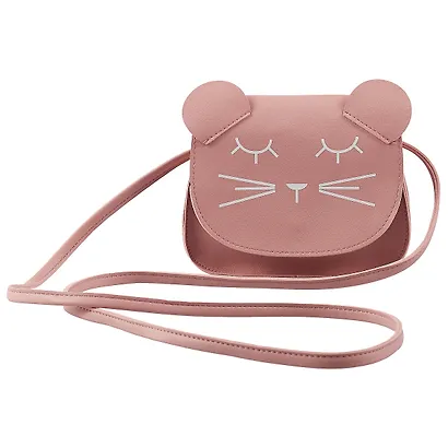 Сумка на кнопке в виде мордочки кота (кожзам)(17х16) - фото 1