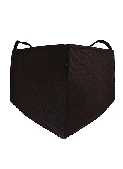 Маска защитная для лица (200х135мм) (р-р M) (спанбонд) (черная) - фото 2