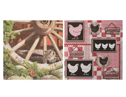 Салфетки для декупажа Кантри - 2 шт. - фото 1