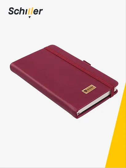 Записная книжка «Classic» А7, 100 листов в линейку, бордовая, сшивка, Schiller - фото 2