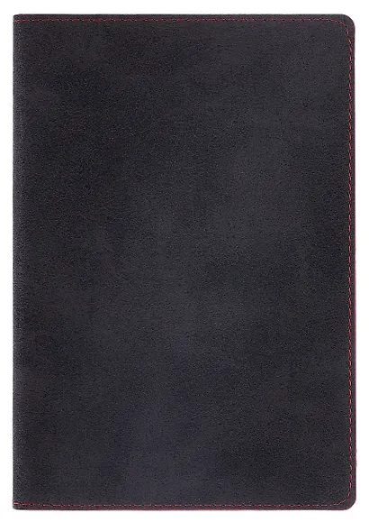 Ежедневник полудат. А5 192л "Тиволи делавэ" черный, кожзам, тв. переплет, обстрочка, офсет, закругл.углы, справ.мат-лы, 2 ляссе, инд.уп - фото 1