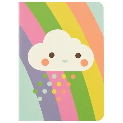 Записная книжка «Rainbow cloud» А6, 32 листа в линейку, сшивка, Kairui - фото 1