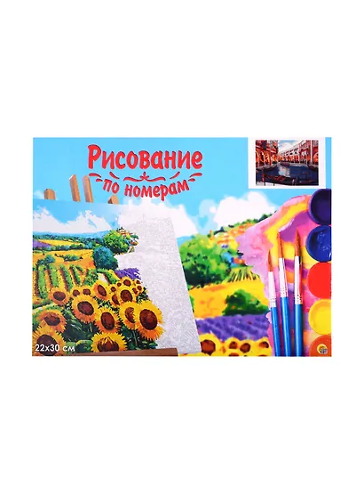 Набор для раскрашивания по номерам ТМ Рыжий Кот Холст с красками 22х30см Венеция в сумерках (Арт. HS238) - фото 2